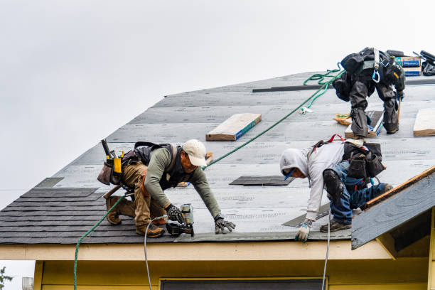 Professional Roof Replacement technician working in Preble, IN